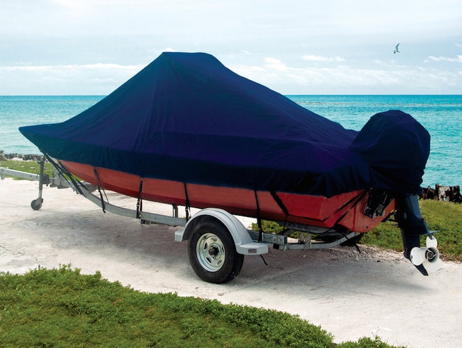 Carver custom cover on Boston Whaler