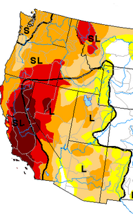 Drought conditions in the western United States summer 2015
