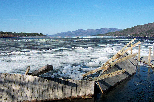 Ice eaters prevent costly dock damage
